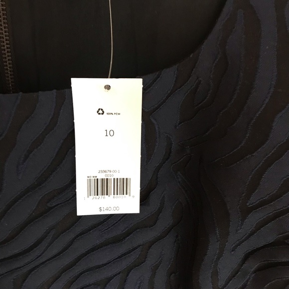 Navy blue and black textured dress - Picture 2 of 3